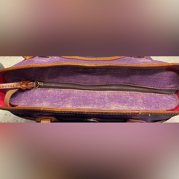 Dooney&Bourke Leather Tote Purple - Picture 6 of 6